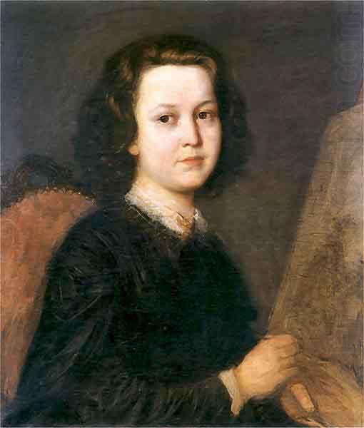 Portrait of a paintress Jozefina Geppert, Aleksander Kotsis